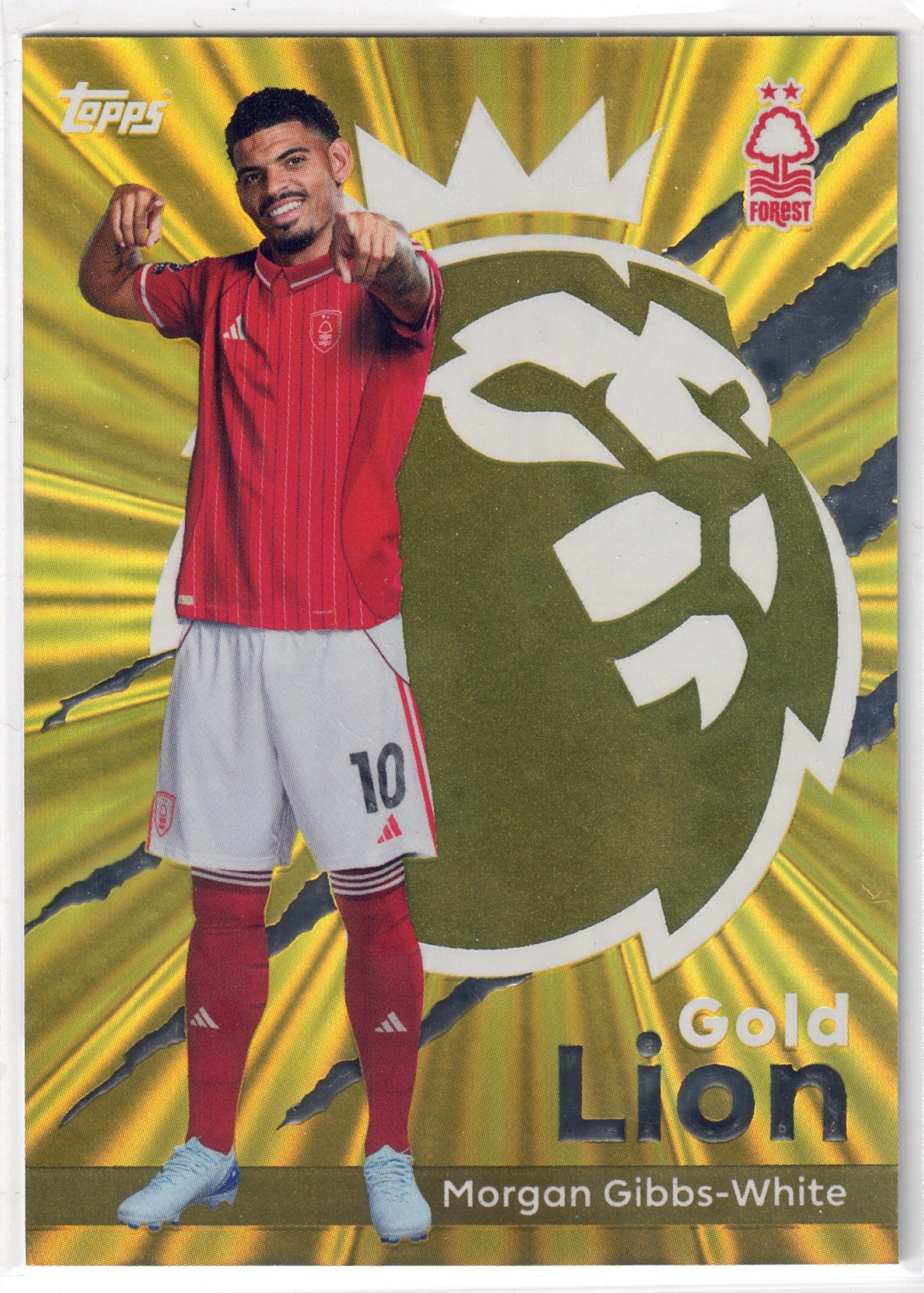 2025-26 Topps Premier League #GL15 Morgan Gibbs-White Gold Lion
