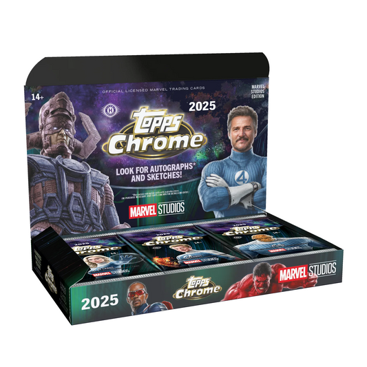 2025 Topps Chrome Marvel Studios Hobby Box-white