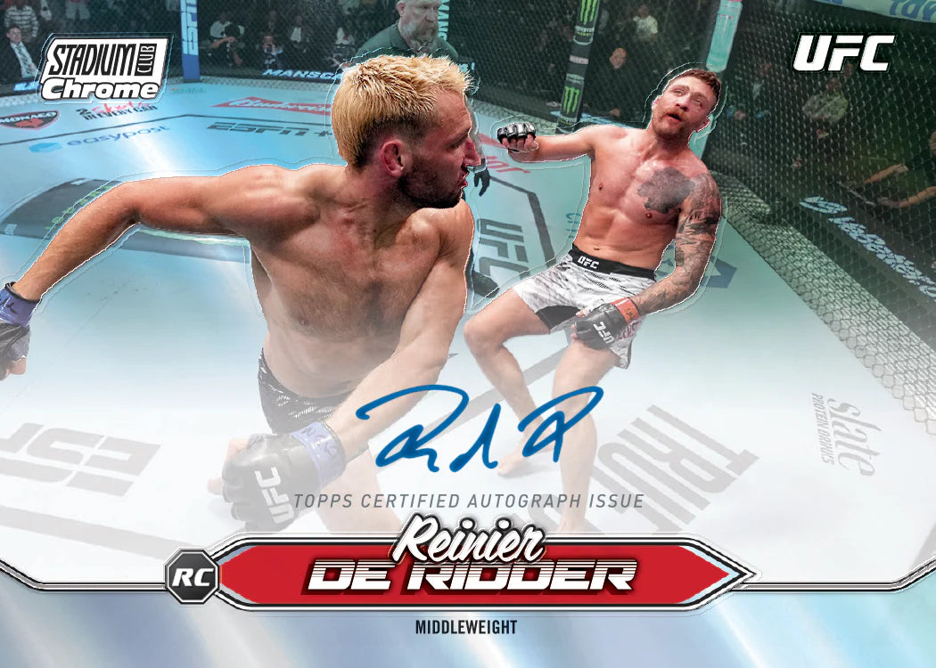 2025 Topps Stadium Club UFC Reinier De Ridder RC auto
