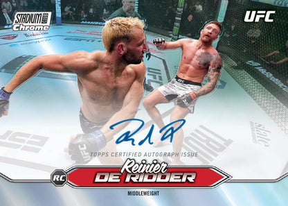 2025 Topps Stadium Club UFC Reinier De Ridder RC auto