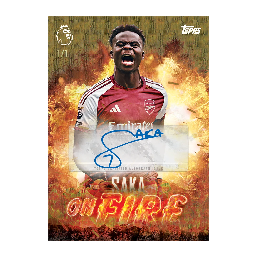 2026-27 Topps Premier League Saka On Fire auto