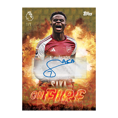2026-27 Topps Premier League Saka On Fire auto