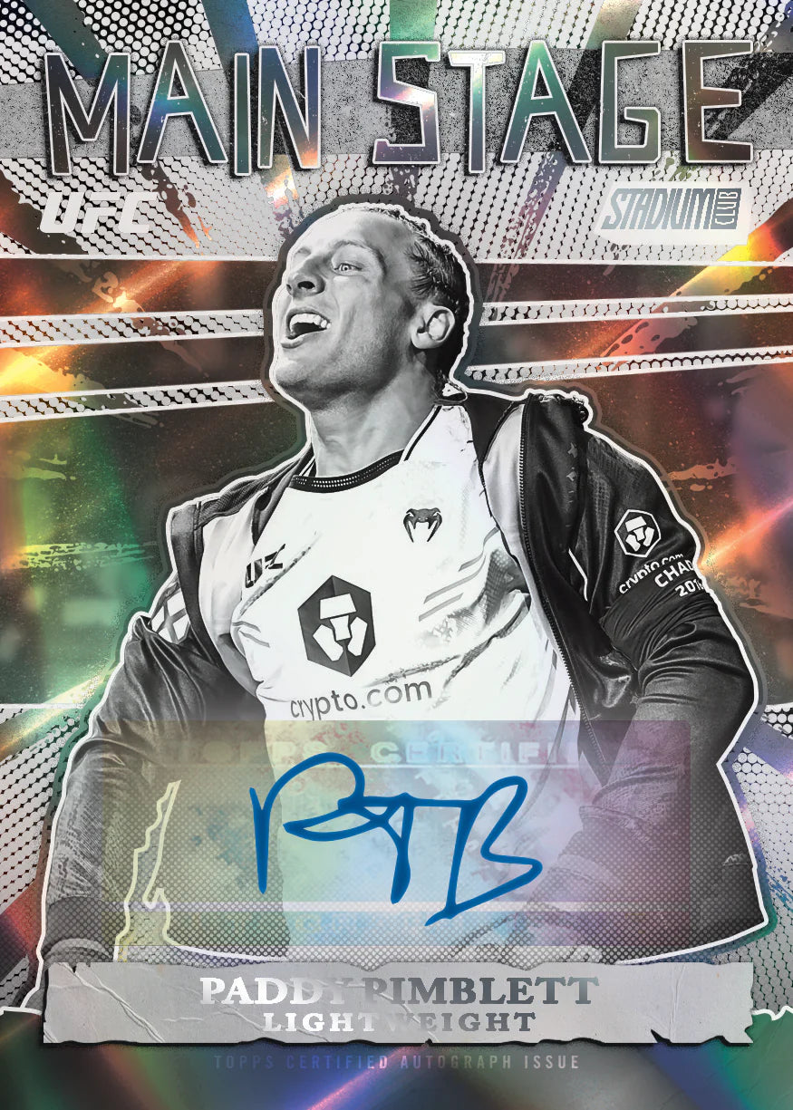 2026 Topps Stadium Club UFC Paddy Pimblett auto