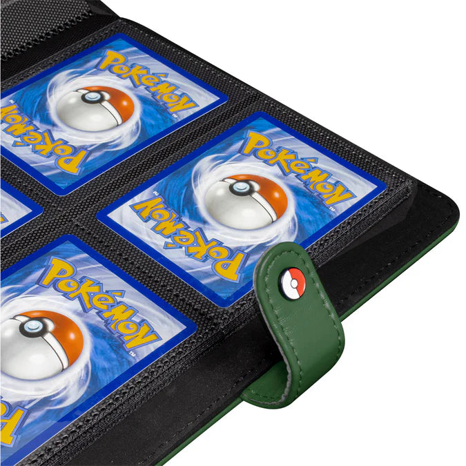 Ultra PRO Pokémon 4-Pocket Premium Snap Binder_GREEN_Open-1