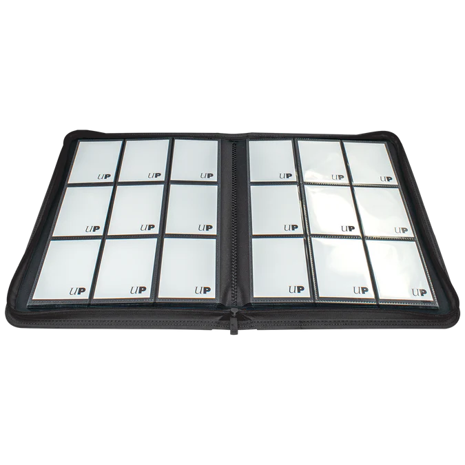 Ultra PRO VIVID 9-Pocket Zippered PRO-BINDER_Black_Open