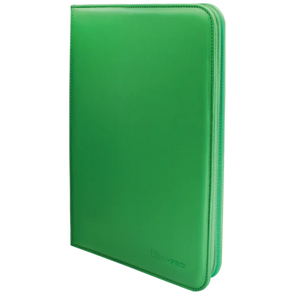 Ultra PRO VIVID 9-Pocket Zippered PRO-BINDER_Green_Angle